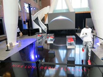 Nike event floor graphics installation