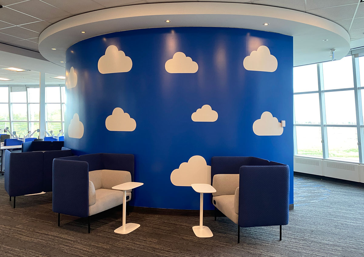 Bell Mississauga campus wall murals installation