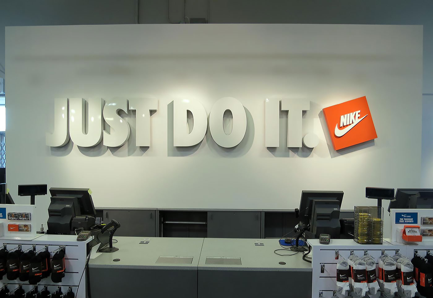 Nike sign installation