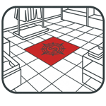 Floor vinyl graphics installation