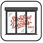 Storefront glass vinyl graphics installation